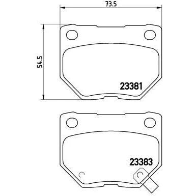 Imagen de BREMBO P 56 054 Juego de pastillas freno con avisador acústico desgaste sin accesorios SUBARU: Impreza II Familiar, NISSAN: 300ZX Coupé
