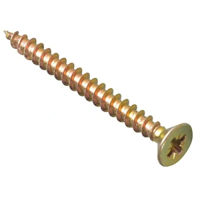 Imagen de ForgeFix Multi Purpose Single Thread Screws 5.0 x 55mm Zinc Yellow Passivated Box 200