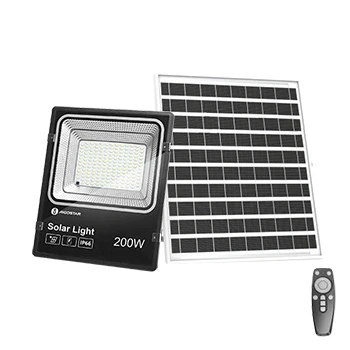 Imagen de Aigostar Foco proyector LED solar con mando a distancia，200W，6500K luz blanca.Resistente al agua IP66.Perfectos para interior y exterior jardín，patios，caminos o garajes，Longitud de cable 2M.