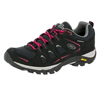 Imagen de Brütting Mount Frakes Low, Zapatos de Low Rise Senderismo Mujer, Negro (Negro/Rosa), 36 EU