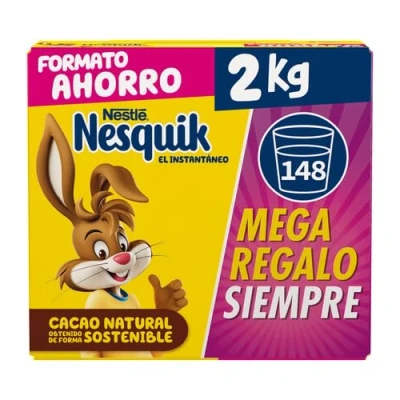 Imagen de PACK 2 UD Cacao en polvo NESQUIK de NESTLÉ kg. FORMATO AHORRO (TOTAL 4KG)
