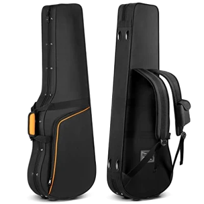 Imagen de CAHAYA Estuche rígido para Guitarra eléctrica Gig Bag Tamaño 39 Pulgadas electrónica Blando Acolchado Negro, CY0300