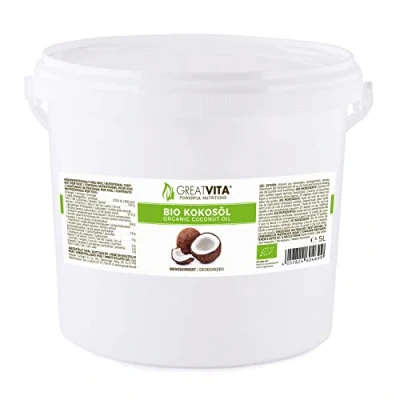 Imagen de Meavita Aceite De Coco Orgánico, Insípido (Desodorizado) Paquete 1, 5000 ml