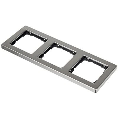 Imagen de &#039;Gira 021333 Marcos para interruptores E2 de 3, Acero Inoxidable