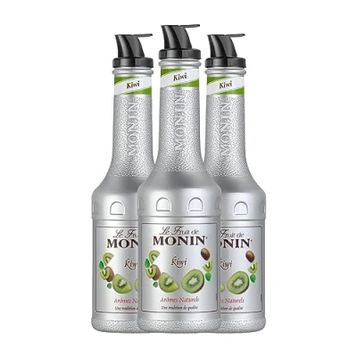 Imagen de Schnapp MoninCocktail Puré Kiwi sin alcohol Botella Misil 1 L (Caja de 3 L)