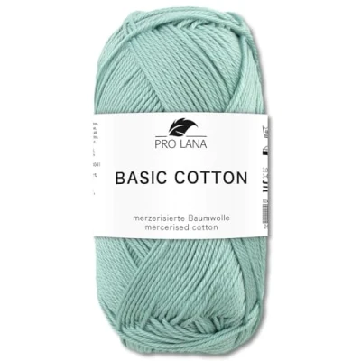 Imagen de Frida&#039;s Wollhaus Pro Lana Ovillo básico de algodón para tejer, 50 g, 64 colores (60 turquesa claro)