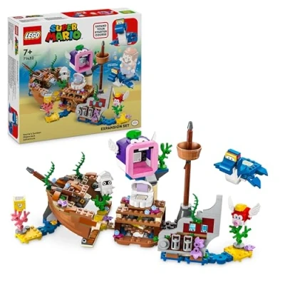 Imagen de LEGO Super Mario Set de Expansión: Dorrie y el Buque Naufragado, Juguete Coleccionable con Figuras Cheep Cheep, Chomp Blooper, Regalo para Niños, Niñas Gamers 7 Años o Más 71432