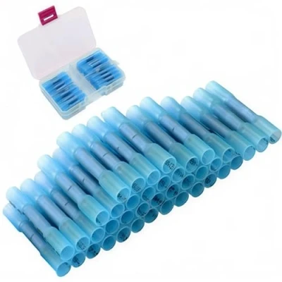 Imagen de CESFONJER 40 Pcs 16 14 AWG del Calor a tope conectores de cable eléctrico Kit, Seal Shrink Terminales eléctricos, Impermeable Alambre con el Caso Práctico Aislados para.