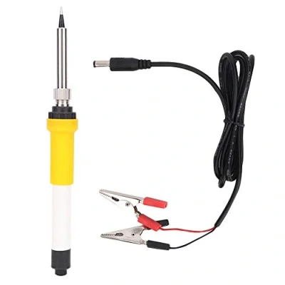 Imagen de Soldador eléctrico DC, 12V 60W Portable Car Auto Cocodrilo Clip Powered para soldadura al aire libre simple, reparación de cableado