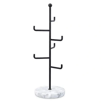 Imagen de Navaris Soporte para Joyas y Accesorios Árbol joyero cuelga Collares Pendientes Pulseras Cadenas Anillos Porta joyería de Metal con 6X Barra