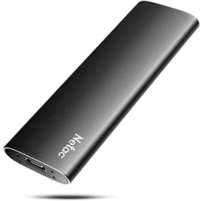 Imagen de Netac Disco Duro Externo Portátil SSD 500GB USB 3.2 Tipo C Gen 2 de Estado Sólido para PC, Xbox (Negro)