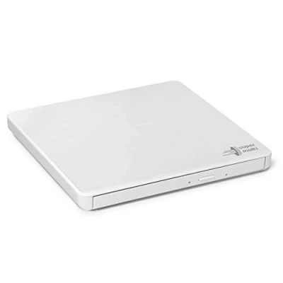 Imagen de Hitachi LG GP60 External DVD Drive, Slim Portable Burner/Writer/Player for Laptop, Windows and Mac OS Compatible, USB 2.0, 8x Read/Write Speed White