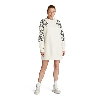 Imagen de G STAR RAW Loose graphic sweat dress r long sleeve, Vestido para Mujer, Beige (eggnog D24549 D425 G076), S