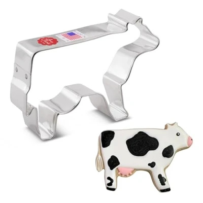 Imagen de Ann Clark Cookie Cutters Cortador de galletas vaca 10 cm Acero fabricado en EE. UU.