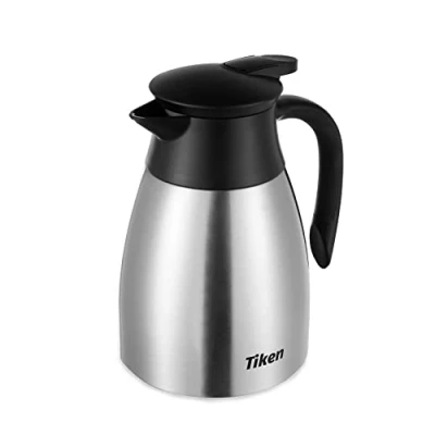 Imagen de Tiken 1L Jarra Térmica Para Café, Acero Inoxidable Aislado Al Vacío Frasco Té Y Bebidas Frías Calientes