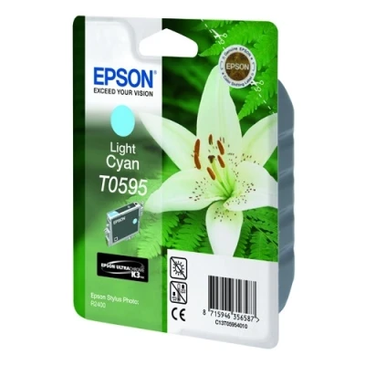 Imagen de Cartucho De Tinta Epson Singlepack Light Cyan T0595 Ultra Chrome K3