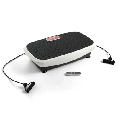 Imagen de ECODE® Plataforma Vibración Muscular con 50 Niveles y 4 Programas Automaticos Maquina Vibratoria Bandas Elasticas, Panel LCD para Adelgazar Tonificar Vibration Plate Vibracion Pies