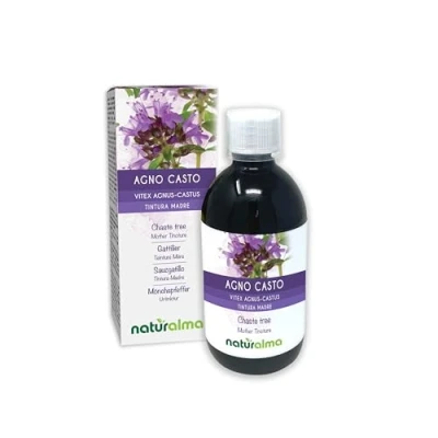 Imagen de Sauzgatillo (Vitex agnus castus) frutos Tintura Madre sin alcohol Naturalma Extracto líquido gotas 500 ml Complemento alimenticio Vegano