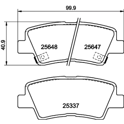 Imagen de HELLA 8DB 355 020 371 Juego de pastillas freno con avisador acústico desgaste SSANGYONG: XLV SUV, Tivoli Korando IV KIA: Optima / K5