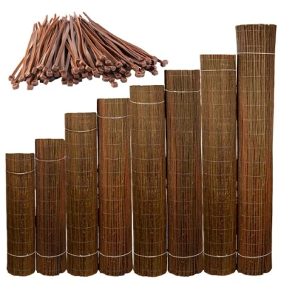 Imagen de Ogrodzenia Wiklinowe Valla de Mimbre Natural 180 x 300 cm Estera Cañizo Jardin Ocultacion Exterior Malla para Balcon y Terraza