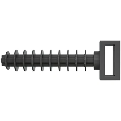 Imagen de fischer 545787 Tacos de sujeción Cables, Negro, bis 9,5 breit x 3 hoch