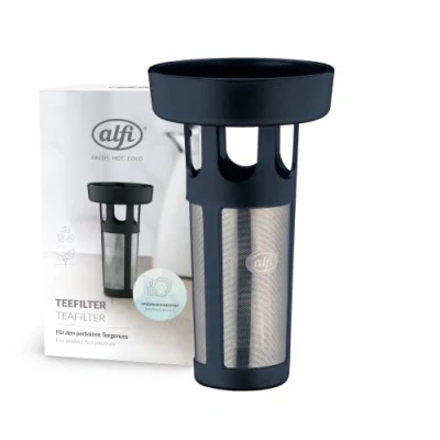 Imagen de alfi DAN TEA FILTER, filtro de té acero inoxidable para a granel, jarra o taza, permanente, preparación directa en la jarra, sostenible, lavavajillas, sin BPA