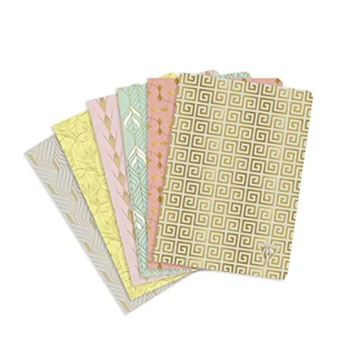 Imagen de Clairefontaine Neo Deco Cuadernos de lomo cosidos (A5, líneas, 48 hojas, varios diseños, 6 unidades)