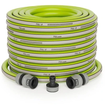 Imagen de FITT Kiuma 15m, Manguera de jardín ligera, flexible y resistente para uso diario e intensivo