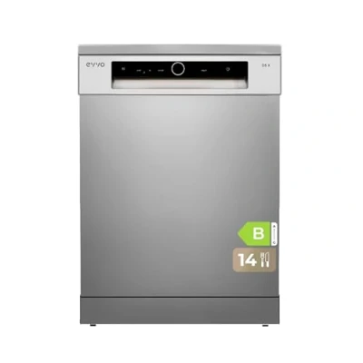 Imagen de EVVO Lavavajillas 60 cm Ancho, Capacidad para 14 Cubiertos y Con Tercera Bandeja, Eficiencia B, 8 Programas Incluye, Lavado Inteligente, Zone wash, Inno Apertura Automática, Modelo: D5X Inox