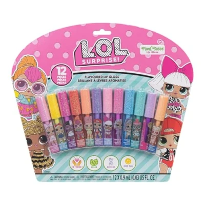Imagen de Brillos labiales a base de plantas Disney Frozen 12, set maquillaje para niñas, ideal fiestas, pijamadas y regalos cumpleaños, partir 3 años, Townley Girl (L.O.L Sorpresa!, 12 PK)