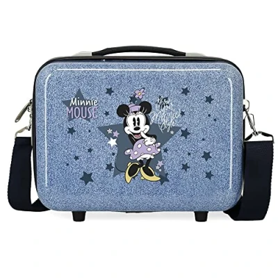 Imagen de Disney Minnie Style Neceser Adaptable con Bandolera Azul 29x21x15 cms Rígido ABS 9,14L 0,6 kgs