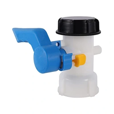 Imagen de FOGWOWO IBC Adaptador de depósito 60 mm importación a mm, válvula para tanque agua lluvia, bidón, contenedor