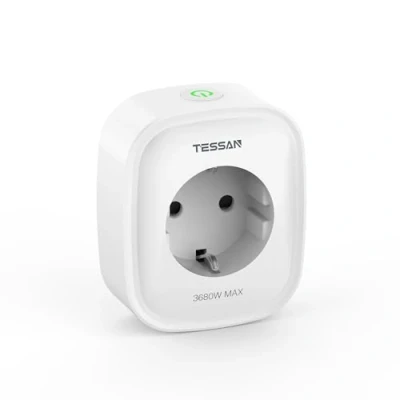Imagen de TESSAN Enchufe Inteligente Alexa, Smart Life WiFi, 3680 W Temporizador con Medidor Consumo Electrico y Control Remoto por Voz, Programador Compatible Google Home