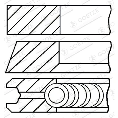 Imagen de GOETZE ENGINE 08 433000 00 Juego de Segmentos Pistón 79,5 LKZ Ring VOLKSWAGEN: Golf 5, Jetta 3, Touran I, AUDI: A3 Hatchback, A4 B7 Berlina