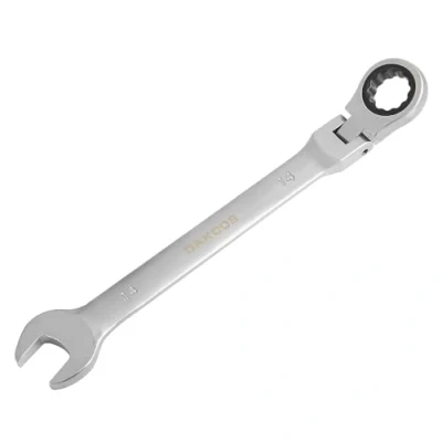 Imagen de DAKCOS Llave combinada flexible fija con carraca 14mm de trinquete articulada, Cr V