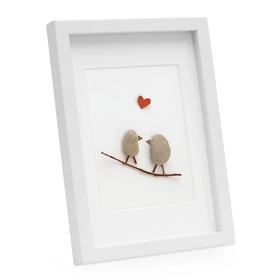 Imagen de PHOTOLINI 3D Marco de Fotos A4 21x30 cm para Rellenar, Blanco, con Profundidad Objetos hasta 1,5 cm, Madera MDF paspartú y Cristal Manualidades como Regalo