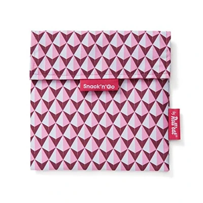 Imagen de Roll&#039;eat ® Porta Sandwich Reutilizable, Bolsa Ecológica sin BPA, Bocadillo de Color Rosa Snack&#039;n&#039;Go Tiles