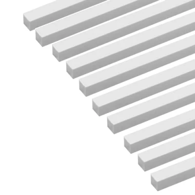 Imagen de PHasz Varilla Cuadrada De ABS 10 Piezas, Barra Sólida Plástico Blanco, Longitud 500 Mm Lateral 0,5 5 Adecuada para Modelo Mesa Arena DIY,Side Length 3mm