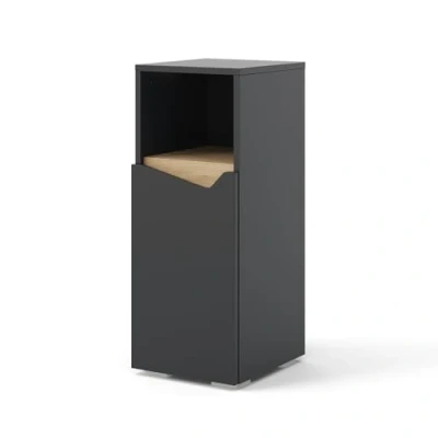 Imagen de Vicco Mueble Midi Marelle, Antracita/Antracita, 30 x 74.5 cm con Puerta y Compartimento Abierto