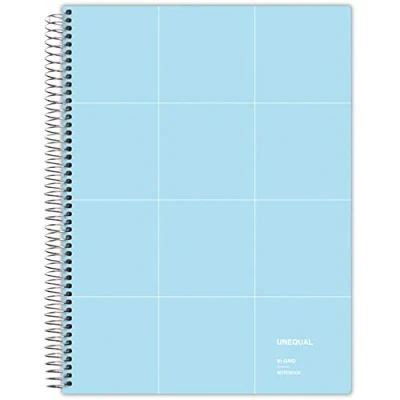 Imagen de Grafoplás 88522933 Cuaderno con Espiral, Cuadriculado 5 mm, 100 Hojas, 90 g, Azul Claro, A4