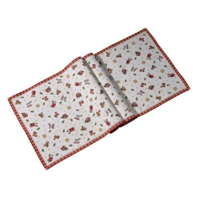 Imagen de Villeroy &amp; Boch camino de mesa L tapiz Toy&#039;s Delight, con diferentes motivos navideños algodón y poliéster, varios colores, 49 x 143 cm