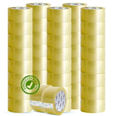Imagen de m office Cinta Adhesiva Transparente, de Embalar para Embalaje Cajas, Envíos, Mudanzas y Manualidades, Precinto Transparente Seguro Resistente (48mmx66m, x48)