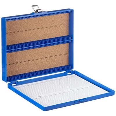 Imagen de Neolab 2438 Caja deslizante para 100 OT, PS azul, 2 unidades