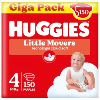 Imagen de Huggies Ultra Comfort Pañal Little Movers para bebé con diseños Disney Talla 4 (7 18 kg), 3 packs x 50 Pañales, Total 150 comodidad la piel 24/7