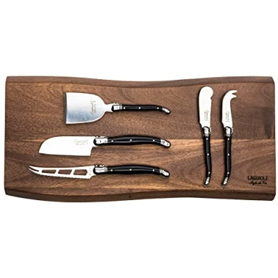 Imagen de Laguiole Style de Vie Premium Line Juego cuchillos para queso (5 piezas), color negro