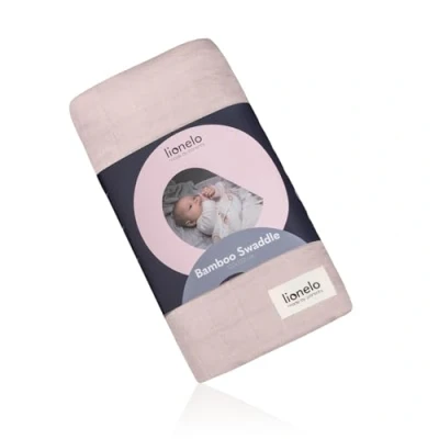 Imagen de lionelo Bamboo Swaddle, Manta Envolvente para Cambiar pañales, mantita Grande bebé Hecha de algodón bambú 100% Natural, Dimensiones 120 x cm, Agradable al Tacto, Tela Suave (Green)