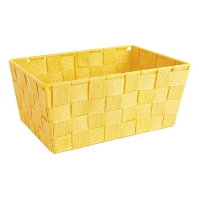 Imagen de Excelsa Cross Korb Aufbewahrungskorb, Kunststoff, Gelb, 25 x 17.5 11 cm