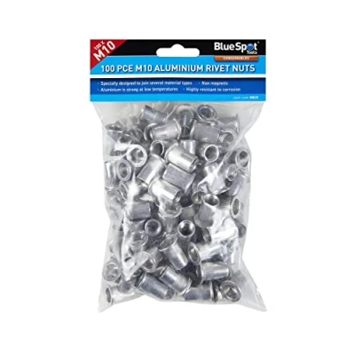 Imagen de Blue Spot Tools 100 tuercas de remache aluminio PCE M10