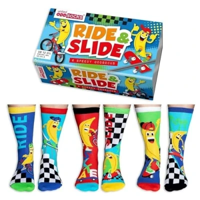 Imagen de United Oddsocks Ride &amp; Slide Box 6 For Boys UK 12 5.5 EUR 30.5 38.5 US 13.5 8