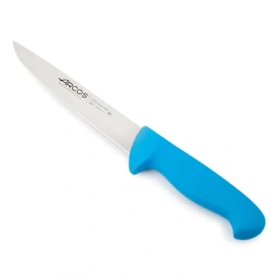 Imagen de Arcos Cuchillo Carnicero Acero Inoxidable y Hoja Estrecha 180 mm. Profesional. Mango ergonómico polioximetileno. Serie 2900. Color Azul.